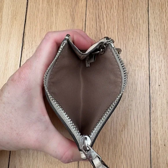 Coach Cream Snail Print Slim Card Holder with Zipper - Picture 4 of 5